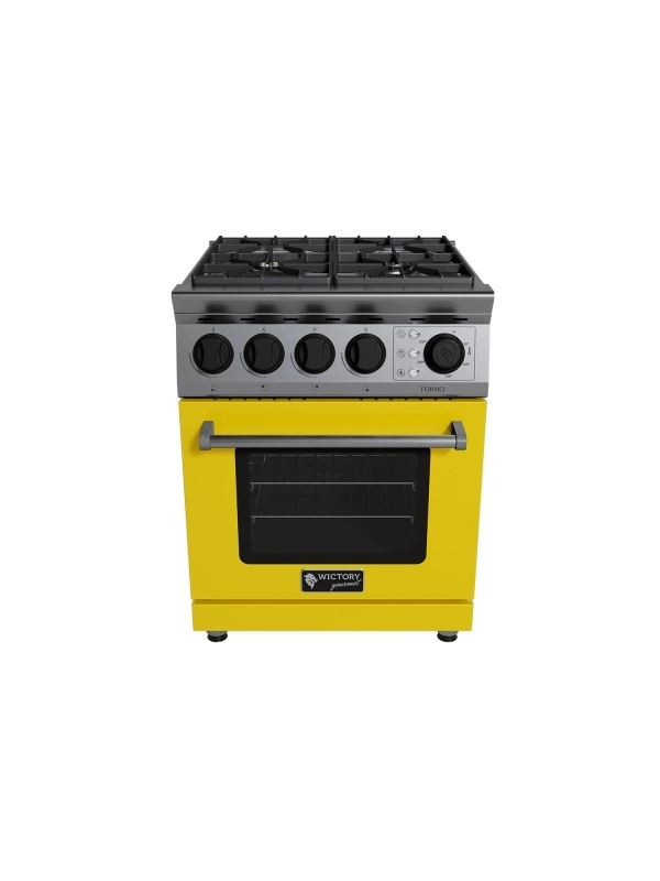 Fogão Analógico 4 queimadores - Amarelo Vinho